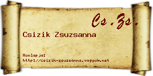 Csizik Zsuzsanna névjegykártya